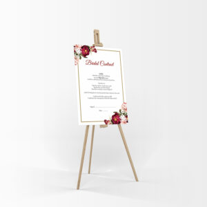 Red & Gold Floral – A1 Bridal Contract, Marriage Contract-0