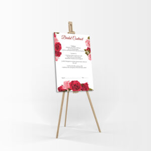 Red Rose – A1 Bridal Contract – Funny Agreement for Husband/Wife-8190