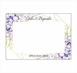 Purple Gold Floral – A1 Personalised Selfie Board-0