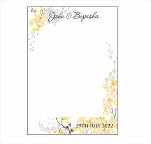 Yellow Floral – A1 Personalised Selfie Board-0