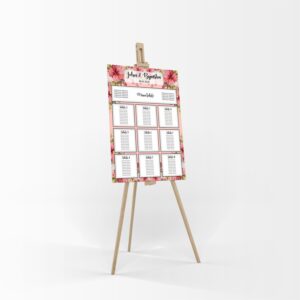 White Pink Floral – A1 Table Plan-8340