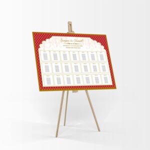 Red & Gold Border – A1 Table Plan-8368