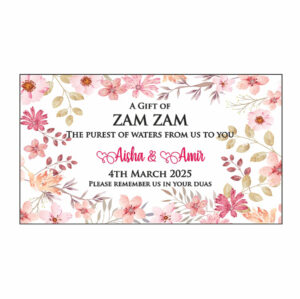Light Pink Personalised Zam Zam Bottle Stickers 112-0