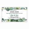 Personalised Forrest Leaf Zam Zam Bottle Stickers 107-0