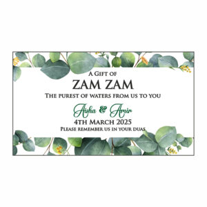 Personalised Forrest Leaf Zam Zam Bottle Stickers 107-0