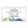 Blue Floral Personalised Zam Zam Bottle Stickers 108-0