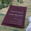 Maroon Arch Simple A5 Invitation ABC 1202-0