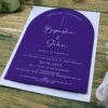 Purple Arch Simple A5 Invitation ABC 1203-0