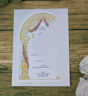 White Arch Simple A5 Invitation ABC 1204-8919