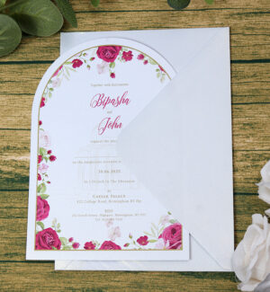 White Arch Floral A5 Invitation ABC 1206-8939