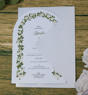 White Arch Floral A5 Invitation ABC 1207-8948