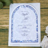 White Arch Blue Floral A5 Invitation ABC 1208-0