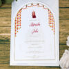 White Arch Ethnic A5 Invitation ABC 1211-0